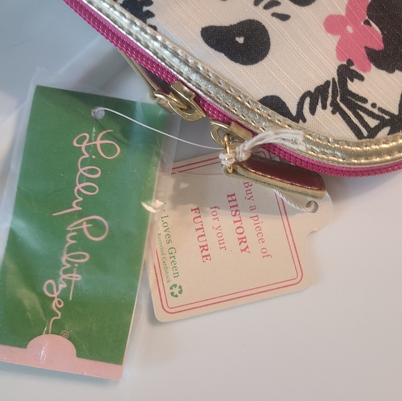 Women’s Lilly Pulitzer Pandamonium Panda Makeup bag cosmetic bag NWT Rare - Picture 5 of 7